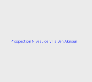 Prospection Niveau de villa F5 Alger